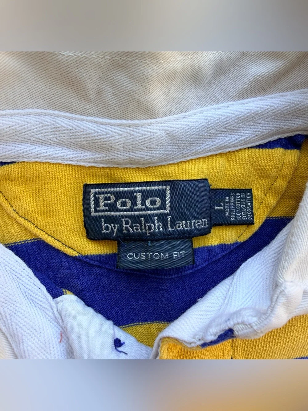Ralph Lauren  Men’s Custom Fit Class K-1 Large Blue Kayak Exp 368 Polo Shirt